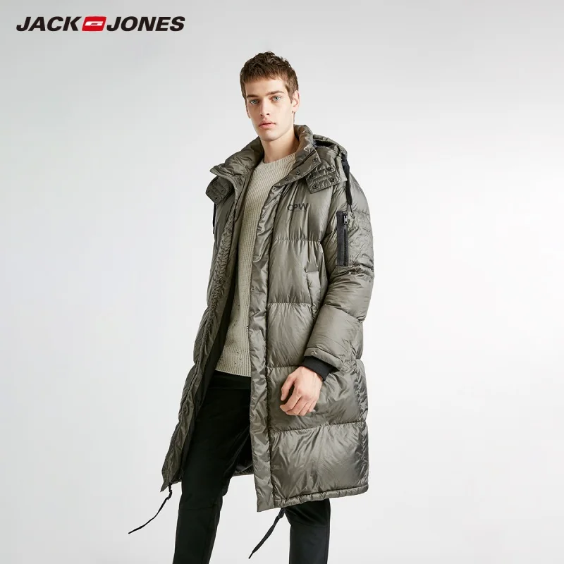 Ideal  JackJones Men's Winter Hooded Long Down Jacket Parka Coat Outerwear Menswear 218412550