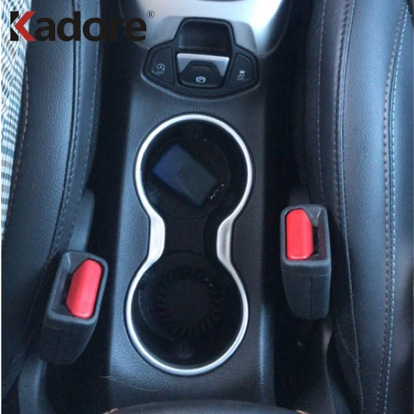 For Jeep Compass 2017-2019 Carbon Fiber Water Cup Bottle Frame Holder Organizer Car Interior Glass Shelf Container Accessories