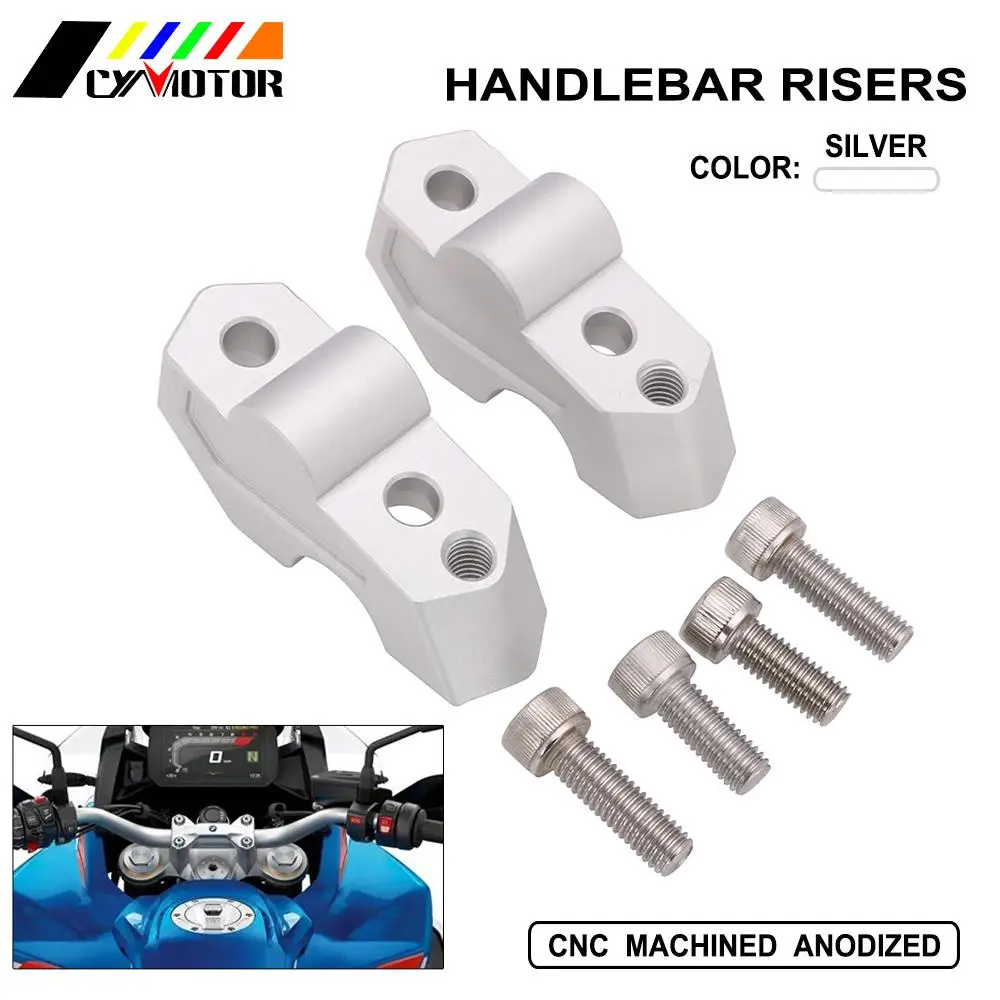 Motorcycle CNC 22mm Handlebar Risers Clamp Height up Adapter For BMW F750GS F750 GS Street Bike 2018-2019 New | Автомобили и