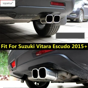

Lapetus Accessories Fit For Suzuki Vitara Escudo 2015 - 2019 Rear Tailgate Exhaust Tip Pipe Decoration Molding Cover Kit Trim