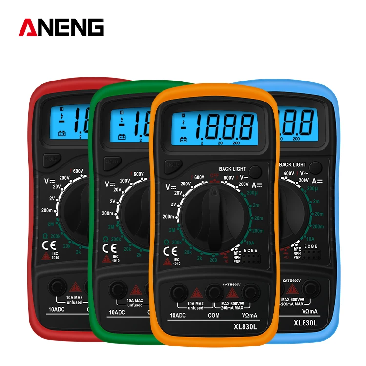 ANENG XL830L Digital Pocket Multimeter Multimetro Multi Meter Range Multimetros Transistor Tester Electronic Multimeter|Multimeters| - AliExpress