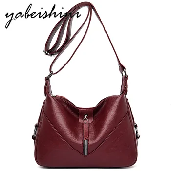 

High quality leather crossbody bags for women handbags Sac a main Fashion women shoulder bag luxury tote women bag over shoulder