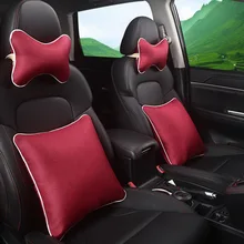 Car Pillow Four-piece Set 4-Car Pillow Blanket Dual Purpose Cushion Car Headrest Neck Support Pillow Waist Back Cushion Tournure