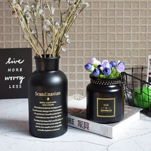 Черная Стеклянная винтажная ваза для гостиной, семейная мода, Красивая стеклянная авторская ваза, горячая штамповка, ваза