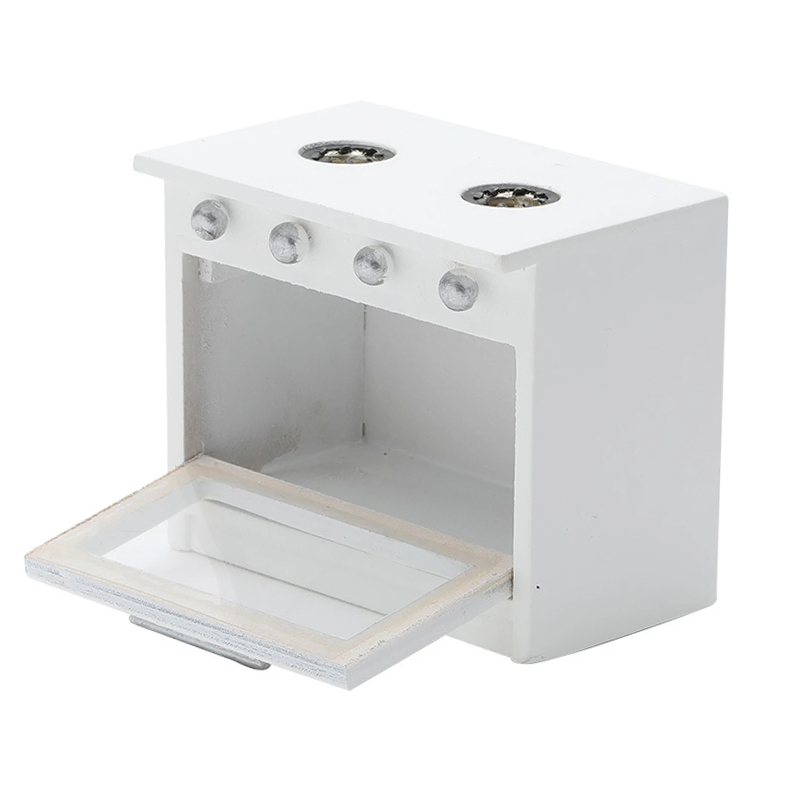 Kids Toy Mini Furniture Play Simulation Kitchen Gas Stove Model for Doll House Decor Birthday Christmas Gift