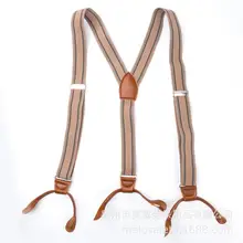 Напечатанный кожаный эластичный регулируемый модный ремень Британский ретро костюм брюки ремень с подтяжками