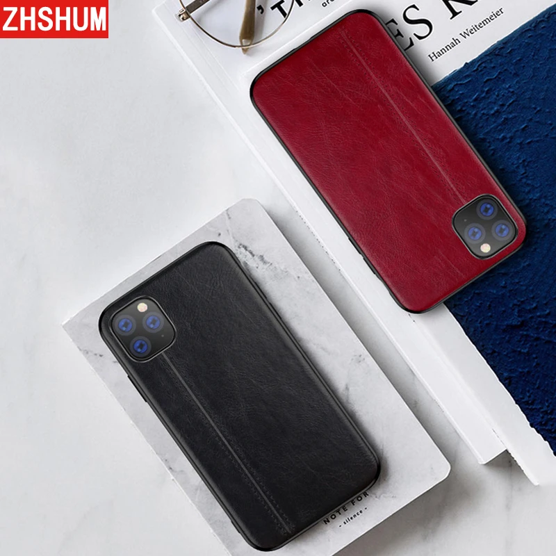 Роскошный чехол из искусственной кожи для Iphone 11 Pro Max Good Touch Shell полный защитный