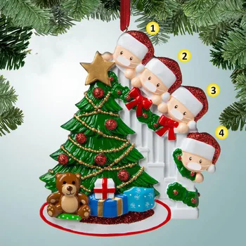 

#45 3PCS 2020 Quarantine Christmas Ornament Personalized Survived Family Of Ornament Christmas Holiday Decorations рождество