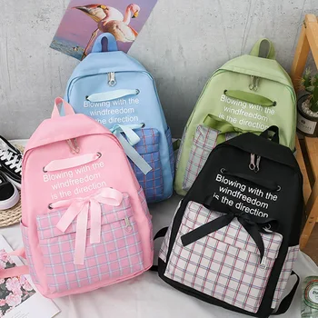 

Child Schoolbag Mochilas Female 4set Backpack For Teenage Girls Kids Children Student Women Backpack Booksbag Teen Shoulder Bag