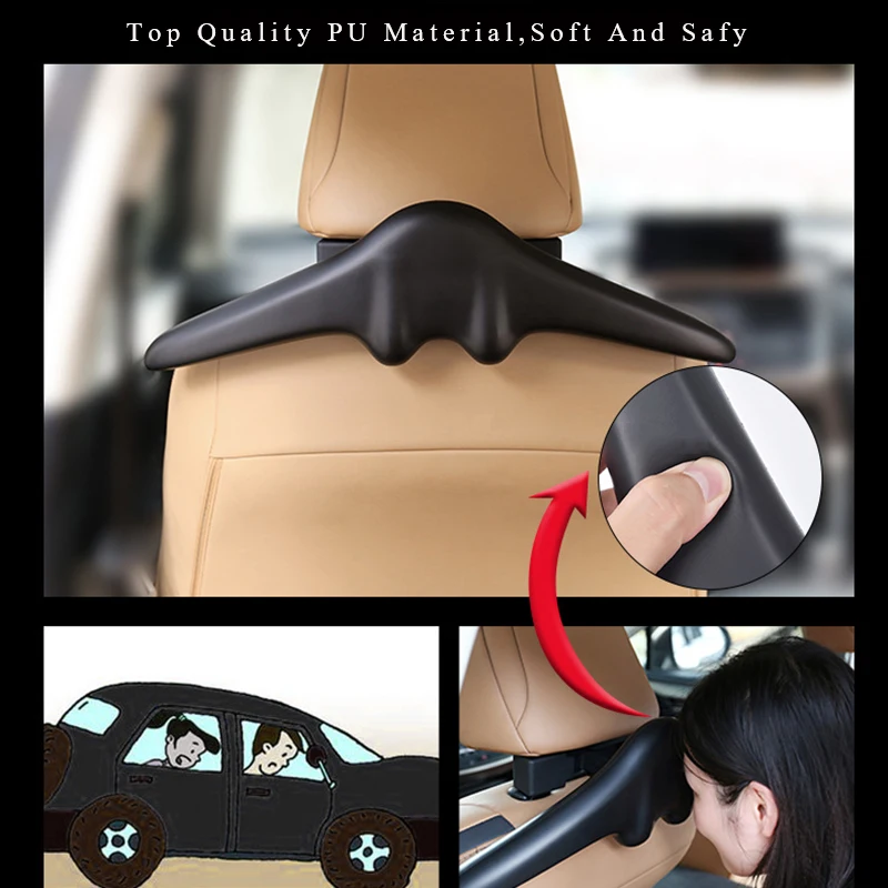 Car coat hanger For Suit Coat Jacket Back Seat Headrest Clothes Hanger Safety Handle Hanging Hook car hook