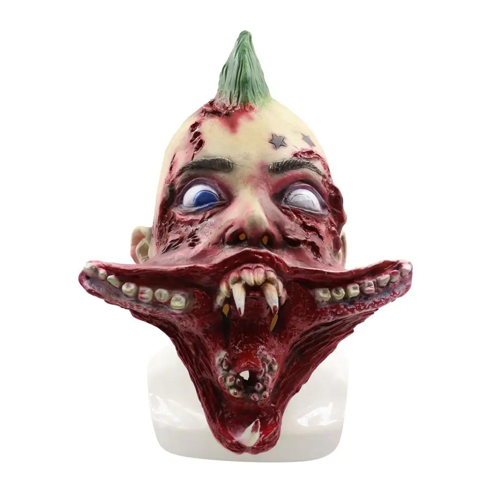 

New Halloween Walk Zombie Cosplay Mask Blood Horror Punk Ghost Skull Child Adult Full Face Helmet Latex Masks Party Fancy Ball