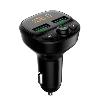 

1pc USB Car Charger Multi-Protection Wireless Fast Bluetooth Transmitter Handsfree Charger Mp3 TF Card Music Car Kit For Phone