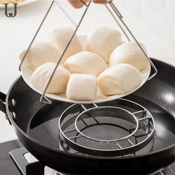 

JJ Kitchen Steamed Rack Multi-purpose Stainless Steel Steamed Dish Steamed Rice High Foot Cooking Steamer Rack Bowl Shelf