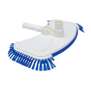 

Swimming Pool With Side Bristles EZ Clip Handle Removable Vacuum Head Portable Hose Connection Lightweight Flexible Above Ground