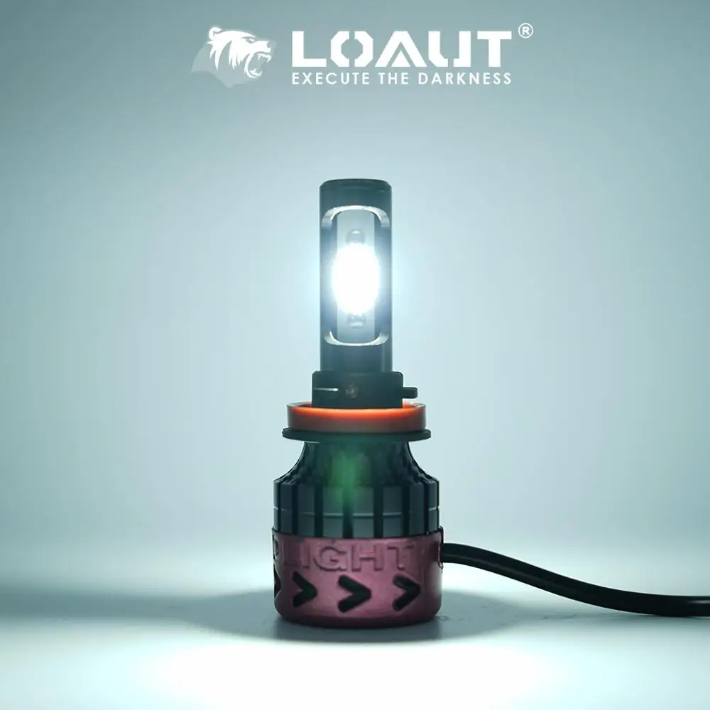 LOAUT Клиренс H11 H8 H9 Автомобильный светодиодный свет automotivo Универсальный COB 12 чипов 72 Вт 7600LM 6000K противотуманная фара