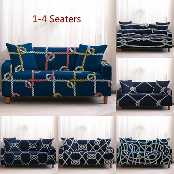 

Rope pattern Elastic Sofa Cover Cushion Tight Wrap Stretch Sectional Sofa Cover Protector Slip-resistant for 1/2/3/4 Seater