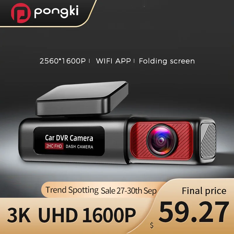 Видеорегистратор X3 Pro 3K 2560*1600P с двумя объективами 2K Wi-Fi | Автомобили и мотоциклы