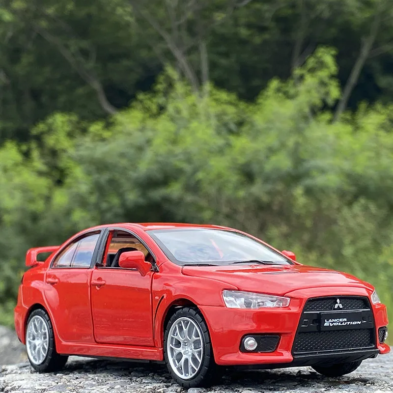 1:32 Mitsubishis Lancer Evo X 10 Alloy Car Model Diecast Metal Toy Vehicle Car Model Simulation Sound Light Collection Kids Gift 2