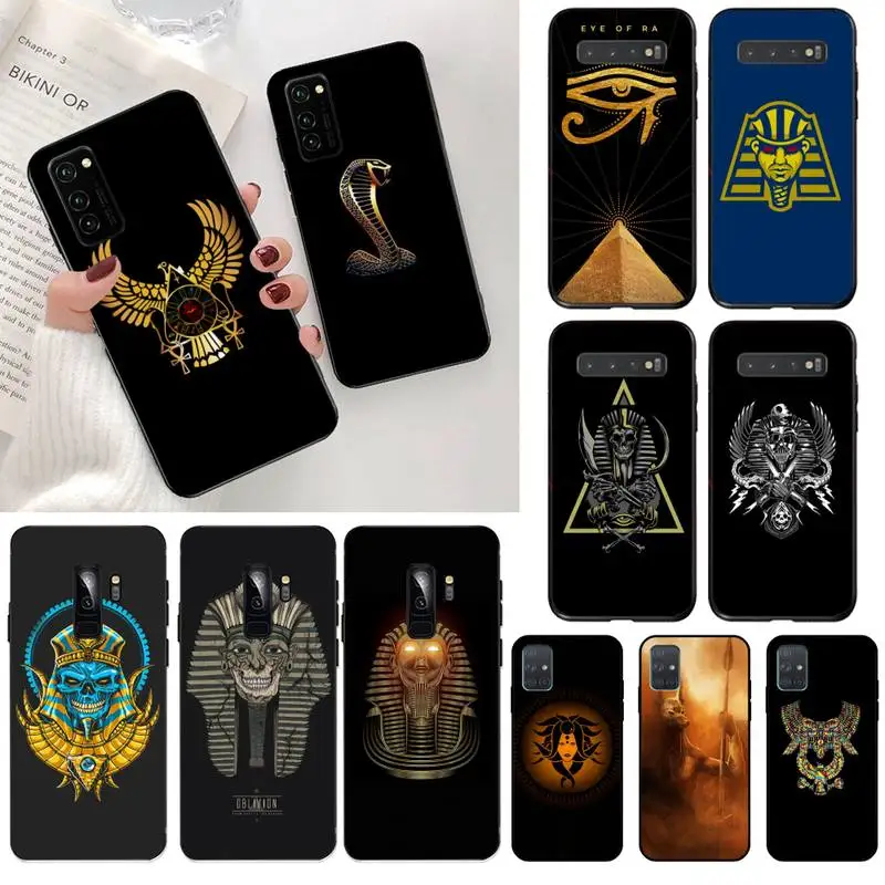 Милый чехол для телефона Egypt Nefertiti Anubis Ankh Pharaoh Bling Samsung S20 plus Ultra S6 S7 edge S8 S9 S10 5G lite 2020 |