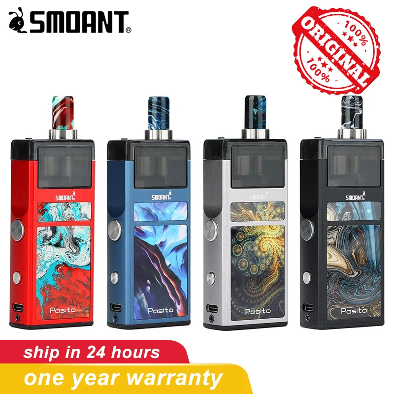 Оригинальный Smoant Pasito Rebuildable Pod vape pen Kit 3 мл MTL DTL емкость бака с 1100 мАч электронные