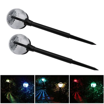 

2 Pcs LED Light Landscape Pathway Light Outdoor Solar Globe Light Stakes for Garden Landscape Path Yard Patio Walkway new