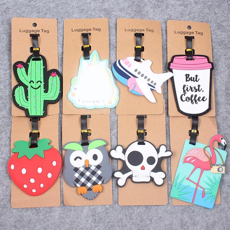 Travel Accessories Cute Animals & Fruits Luggage Tag Silica Gel
