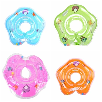 

Swimming Baby Accessories Neck Ring Tube Safety Infant Float Circle for Bathing Inflatable Flamingo Inflatable Water