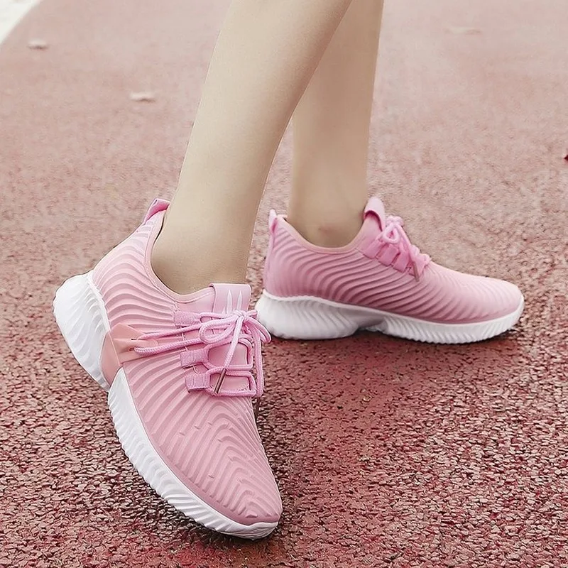 

New Sneakers Women Platform Flat Shoes Lace up Round Toe Flats Ladies Casual Shoes Woman Height Increasing Sports Shoes AEZLZ099