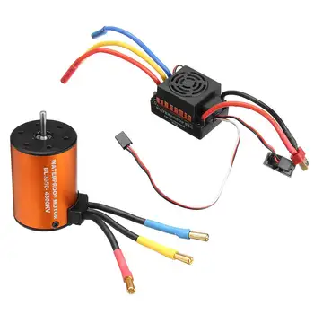

9T 4300KV 4370KV Brushless Motor + 60A ESC Speed Controller Combo Set For 1/10 RC Car