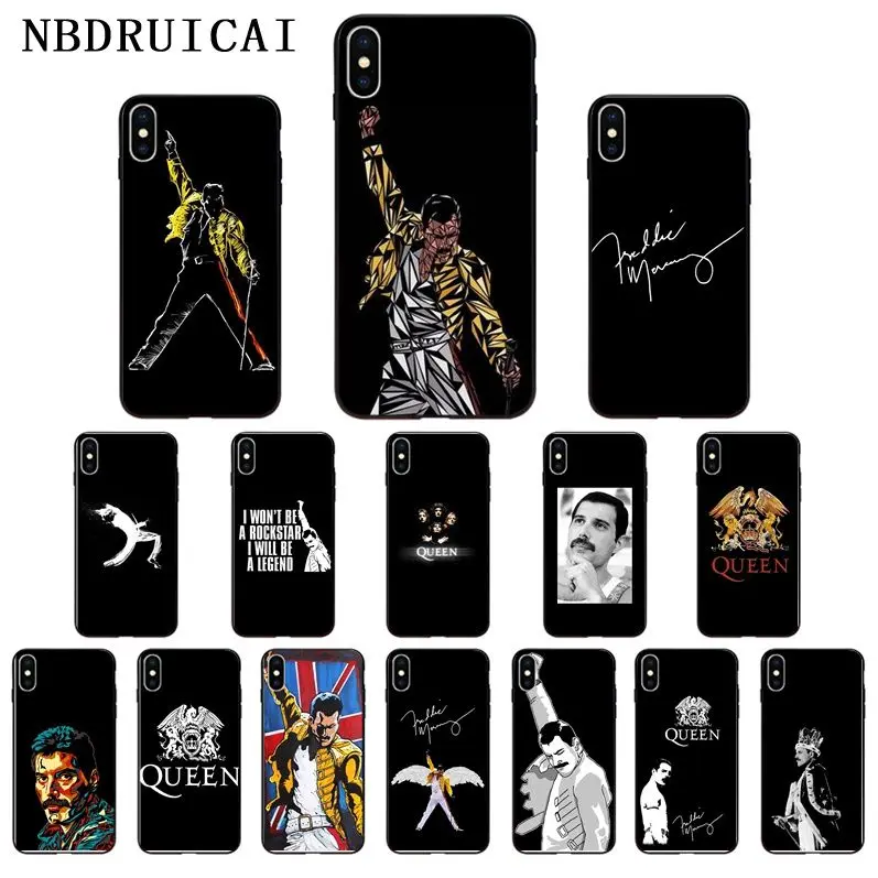 NBDRUICAI Freddy Mercury queen band высококачественный чехол для телефона iPhone 11 pro XS MAX 8 7 6 6S Plus X 5 5S