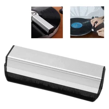 Мягкая защитная портативная Антистатическая щетка для очистки для CD, алюминиевый сплав, многоразовый проигрыватель для удаления пыли