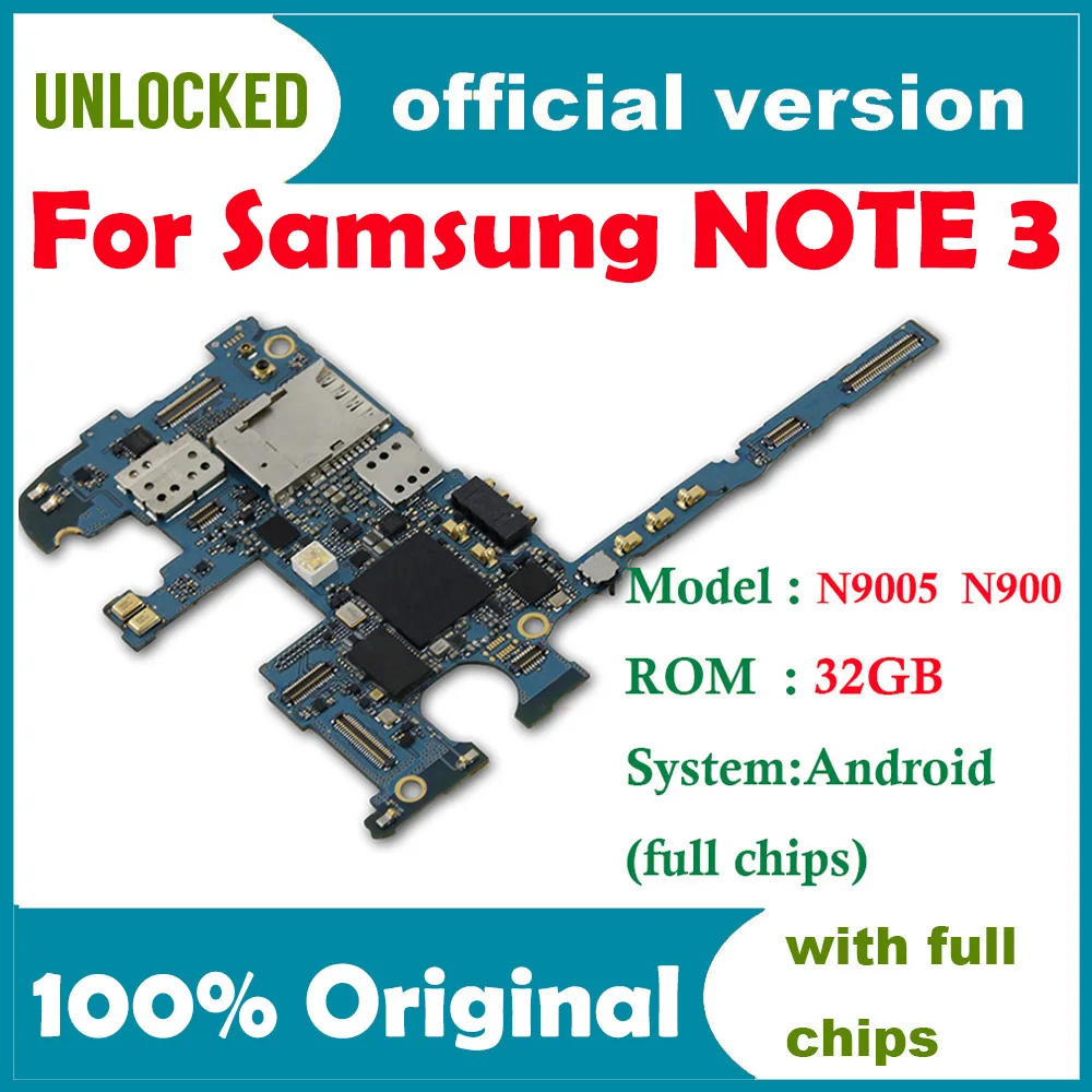 Оригинальная разблокированная материнская плата 32 ГБ для Samsung Galaxy Note 3 N9005
