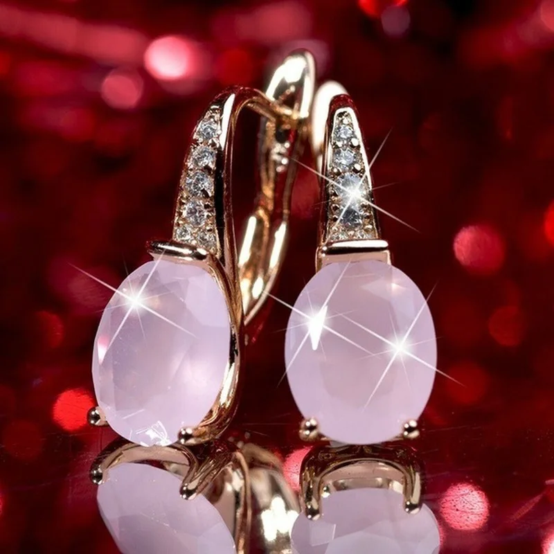 

Luxury Teardrop Earring Hibiscus Stone Drop Earrings for Bridal Wedding Accessories Shiny CZ Crystal Zircon Stone Women Jewelry