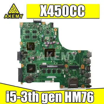 

Laptop Motherboard For Asus X450CC x459cc With i5-3th gen HM76 GT720M Non-Integrated Mainboard 8 Memory REV2.3 Fully Tested S-6
