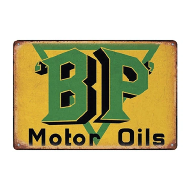 Motor Oil Signs Garage Metal Plaque Gas Station Tin Plate Retro Poster Home Decorative 20x30cm 3398