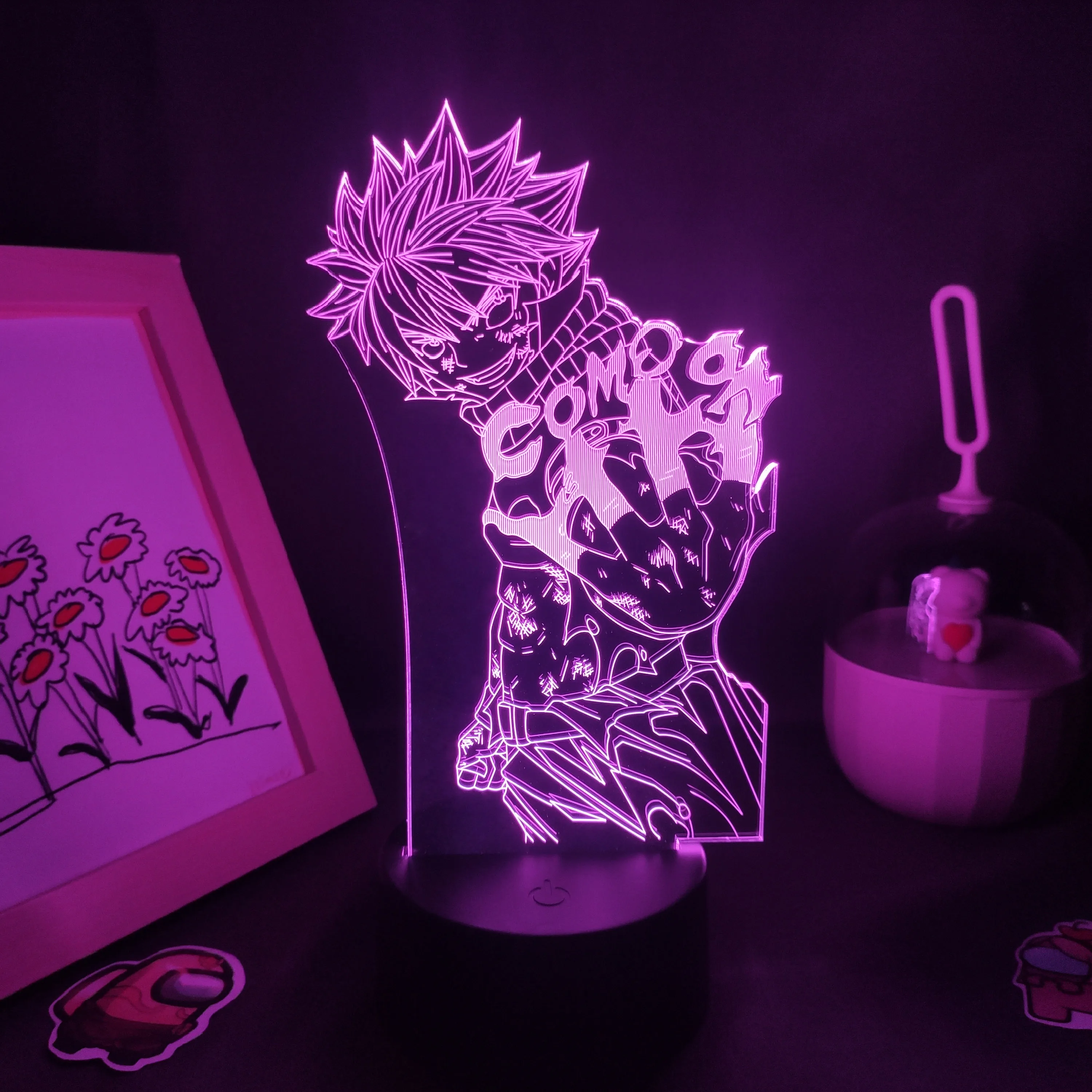 

Anime Fairy Tail Figure Etherious Natsu Dragneel END 3D Lamps LED Night Lights RGB Colorful Manga Gifts Bedroom Table Desk Decor
