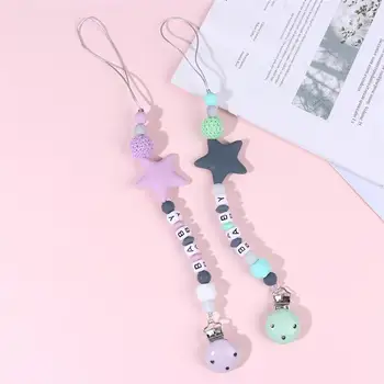 

2pcs Silicone Infant Pacifier Clips Baby Soother Pacifier Chain Baby Pacifier Anti-Drop Chain 1pcs Purple 1pcs Light Green