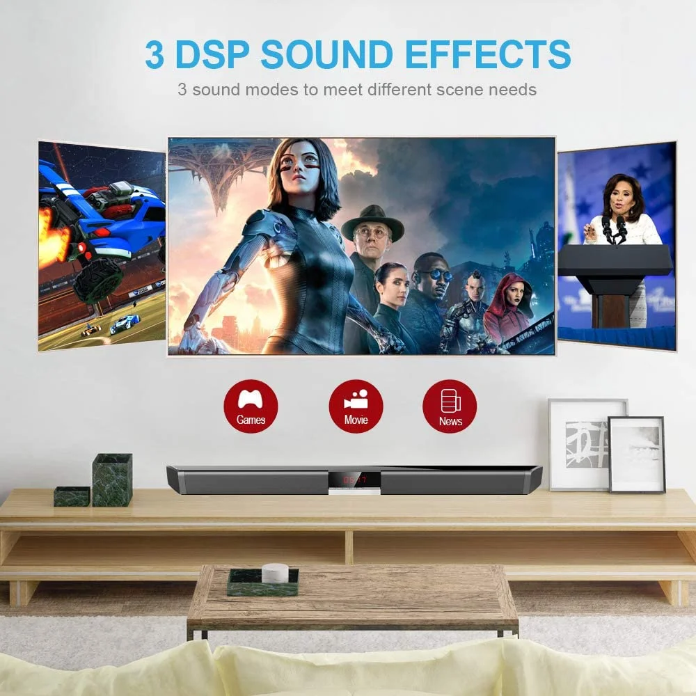 Home theater TV Soundbar 40W Wireless 5.0