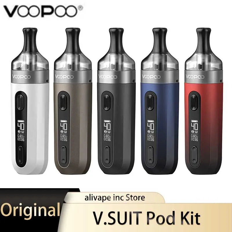 Original VOOPOO V traje Pod Kit 40W 1200mAh E-cigarrillo vaporizador con 2ml PnP MTL Pod PnP-TR1/PnP-TM2 bobinas Sistema de vaina de Vape Kit