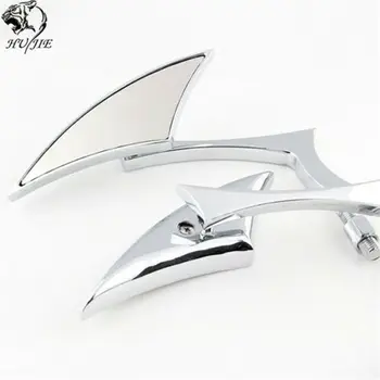 

MOTORCYCLE CHROME SPEAR BLADE CUSTOM MIRRORS 8MM 10MM FOR BOBBER CRUISER CHOPPER