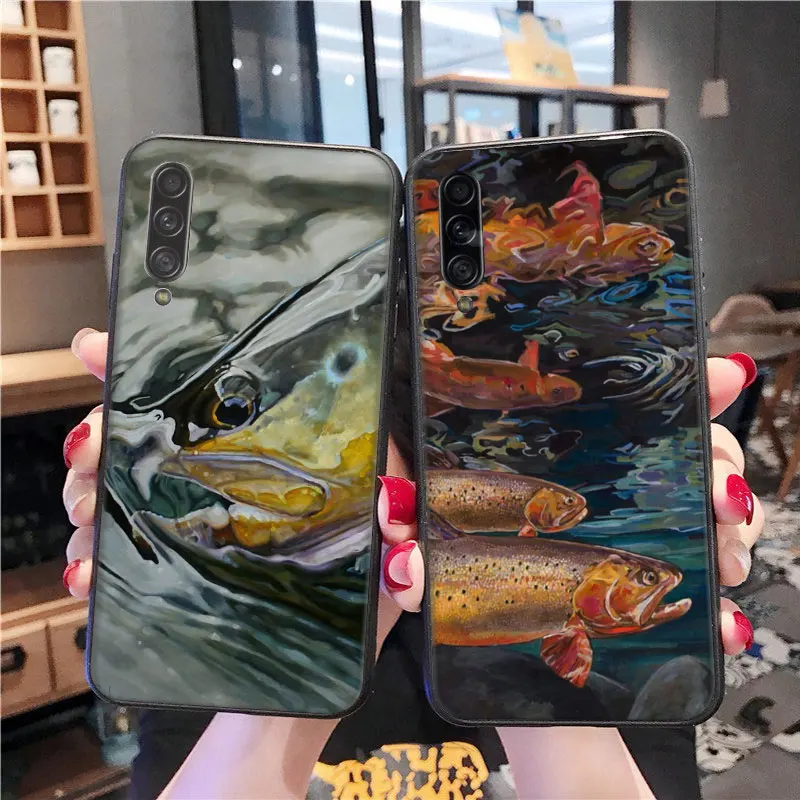 Мягкий чехол для телефона с рисунком форели Samsung A10S A20S A30S A40S A50S A60 A70S M10 M20 M30 M40 A20E |