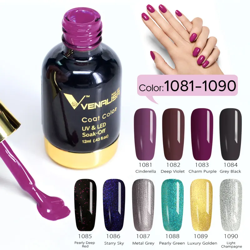 10 Stück/Set VENALISA Gel-Nagellack VIPKit 12ml Aushärtbarer UV-LED-Gel, Organisch, Geruchlos, Ungiftig, Geruchsneutraler Nagellack – Detail 12