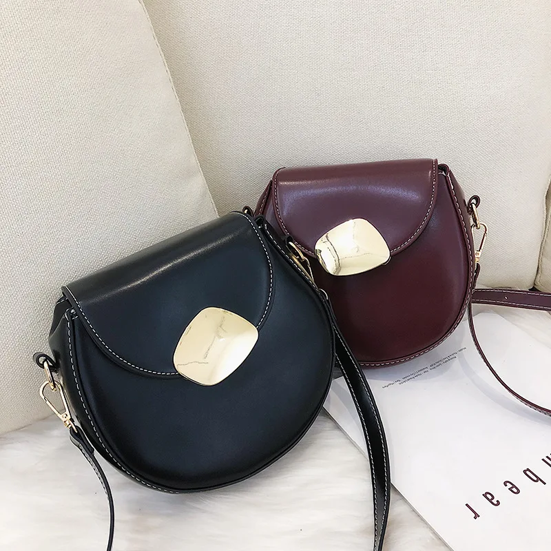 

Korean-style Stereo Square Sling Bag Shell-Type Semi-Circular Square Bag Metal Magnetic Buckle Multi-Compartment Shoulder WOMEN'