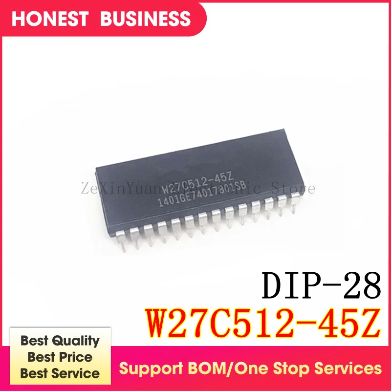 20PCS-50PCS/lot W27C512-45Z DIP28 W27C512-45 W27C512 64K X 8 ELECTRICALLY ERASABLE EPROM IC In Stock Best quality | Электроника