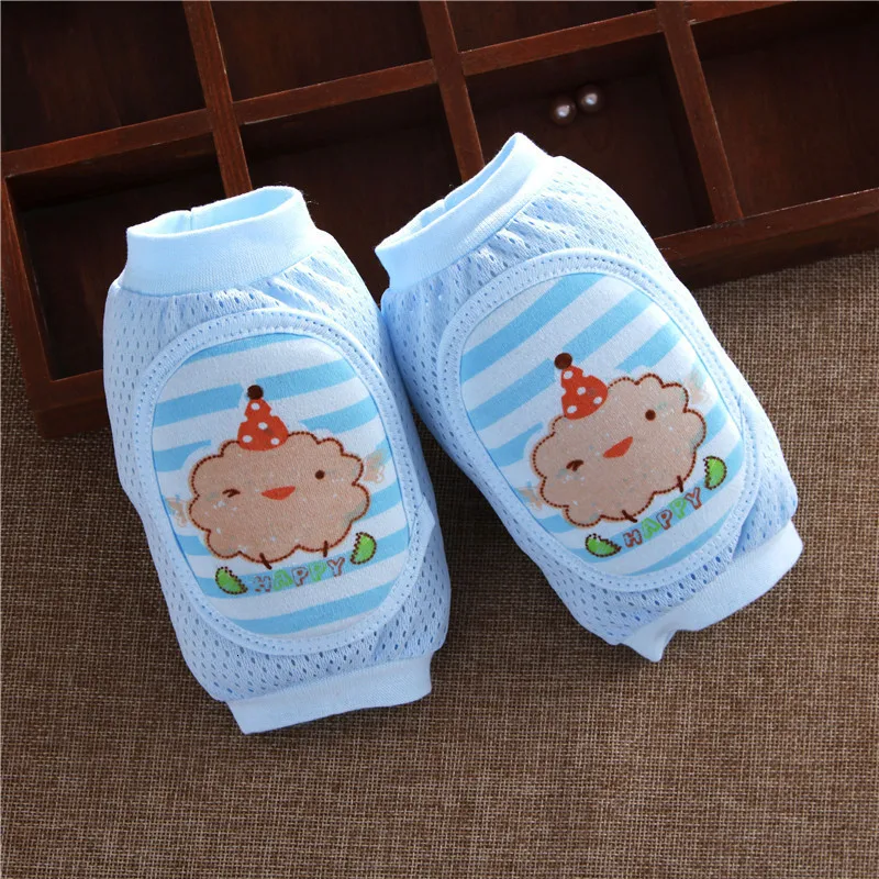 New 3 Pairs Lot Cotton Leg Warmers Baby Safety Knee Pad Walk Crawling Leggings Defence Pads Thick Breathable Mesh Baby-knee-pads - Цвет: Cloud blue