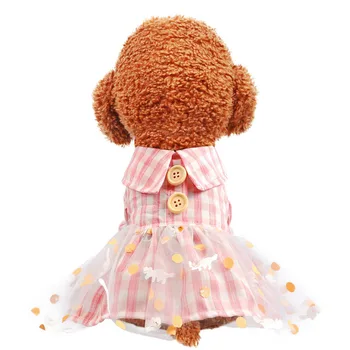 

Cute Lattice Dog Dress Tutu Skirt Summer Dog Female Girl Puppy Hoodie Shirt Clothes Costume For Yorkie Chihuahua