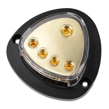 

uxcell 4 Way Power Distribution Block 4 Gauge in 8 Gauge Out Amp Power Ground Distributor for Car Audio Splitter