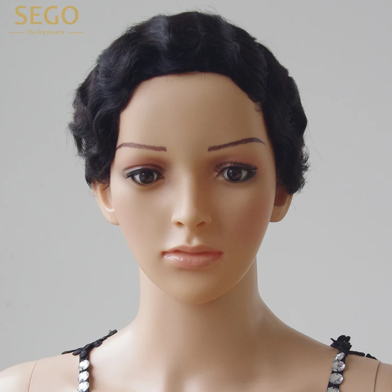 SEGO короткий парик человеческих волос 130% Плотность для черных женщин remy