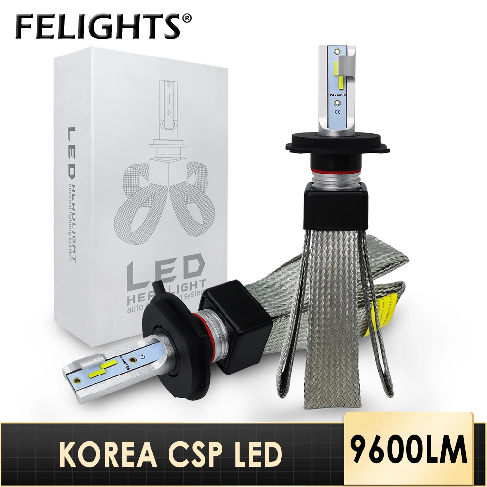 

2x Car Lights LED H4 H7 H11 H1 H3 H13 880 LED Headlight Bulb 9005 9006 9007 H27 HB3 HB4 Auto Lamp CSP Chip Automotivo 24V 6000K