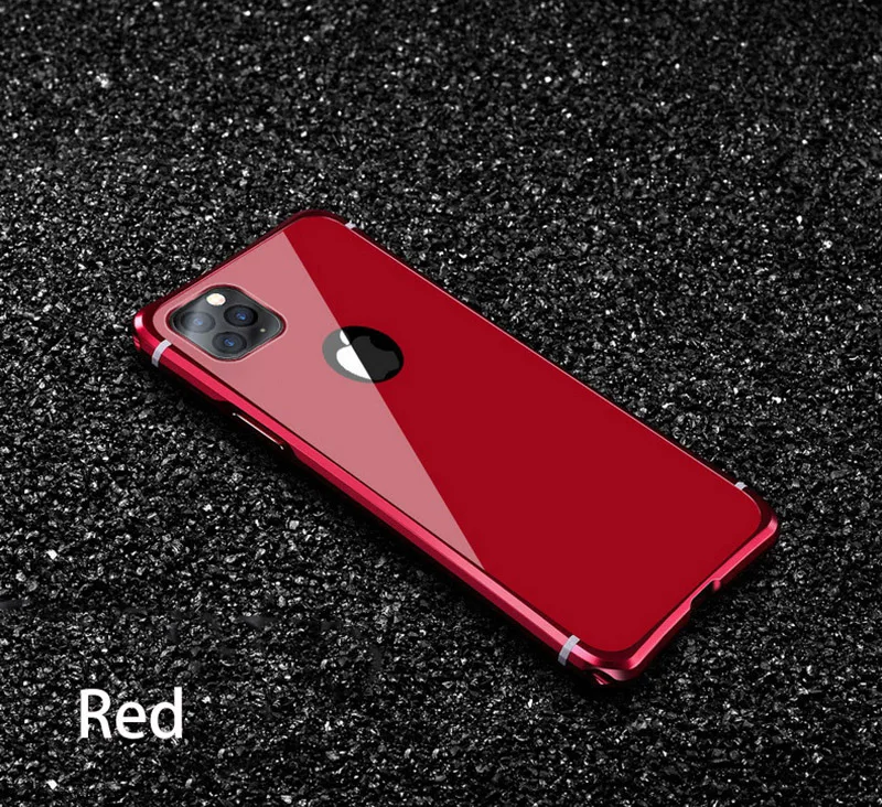 Гибридный Жесткий ПК винтовой чехол для iPhone 11 Pro Max металлический каркас антидетонационный чехол для iPhone 11 11 Pro Max Coque чехол - Цвет: Red